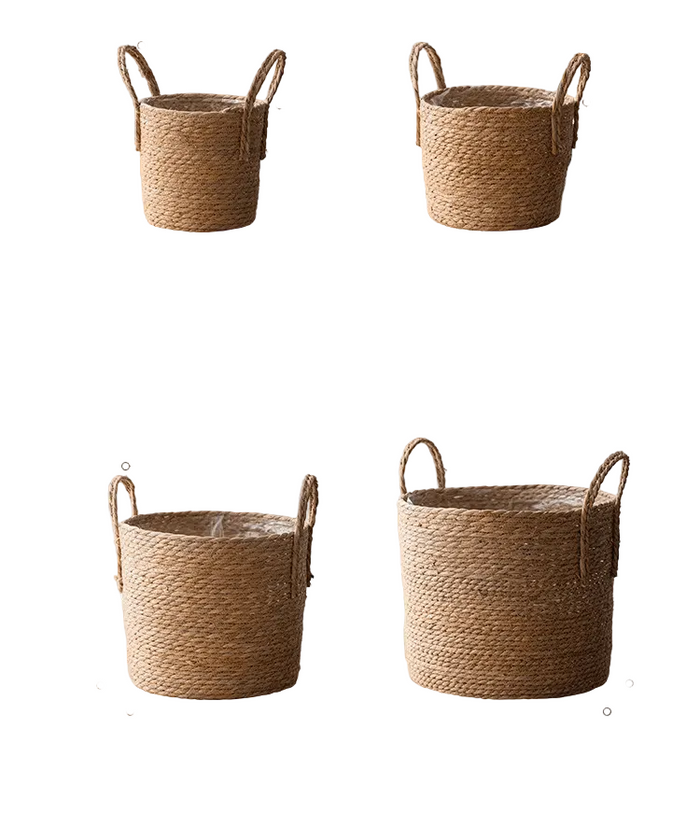 French Country Seagrass Planter Basket with Liner