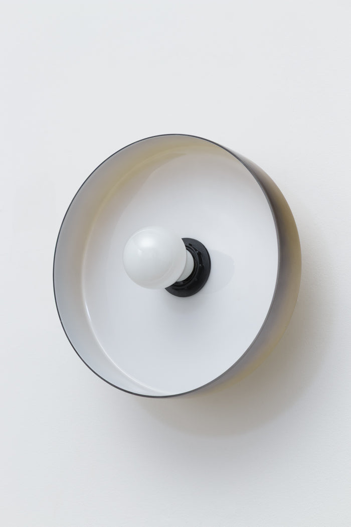 Gambier Glass Wall Light in sage with reflective gloss interior