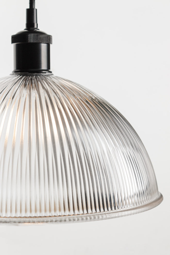 close up of  thick heavy glass showcasing ridges