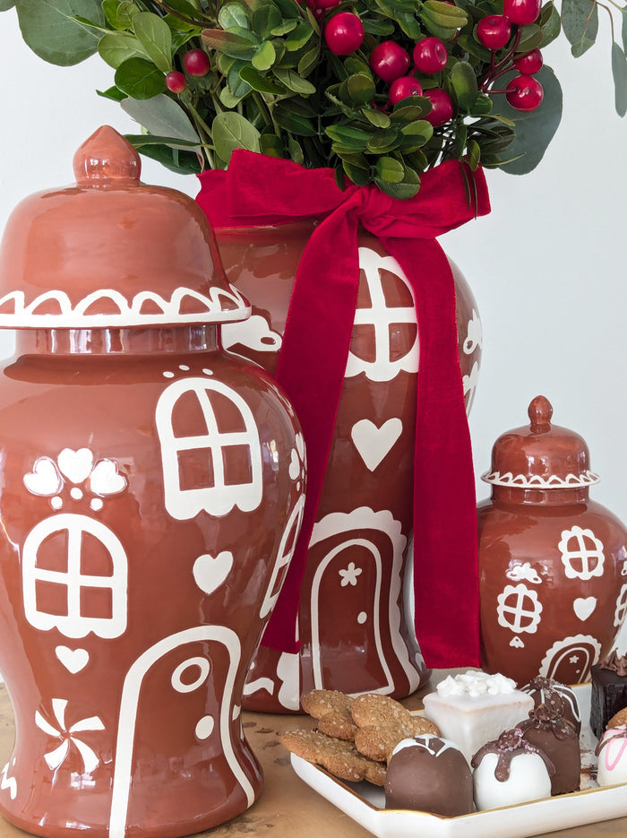 Gingerbread House Ginger Jars