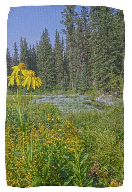 Gold and Pines Kitchen Towel