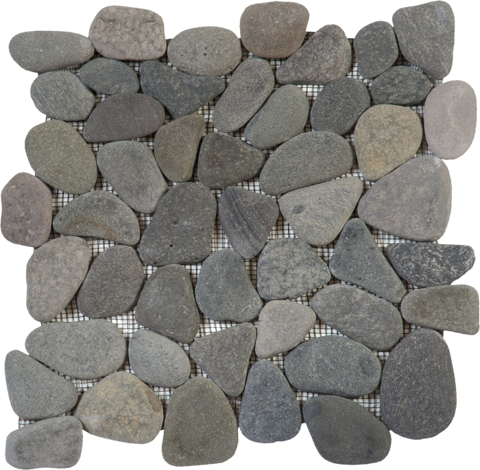 Gray Rectified Matte Pebble Interlocking
