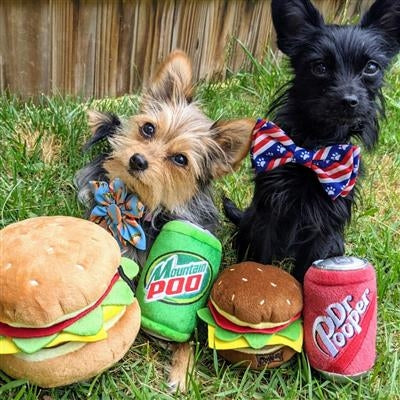 Hamburger Dog Toy Small