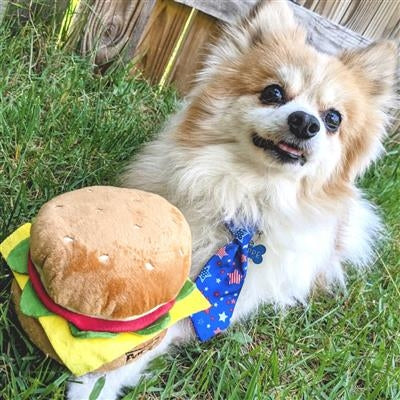 Hamburger Dog Toy Small