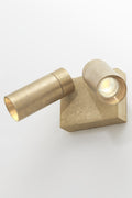 Hamptons Brass Exterior 2 Light Adjustable Spotlight