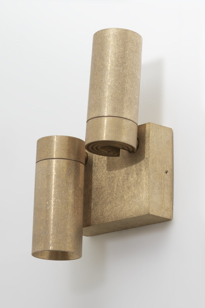 Coastal Outdoor Lighting with the Hamptons Brass 2 Light Spotlight - 2 adjustable spotlight heads