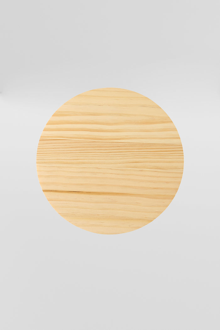 Small natural wood back-lit LED wall light.