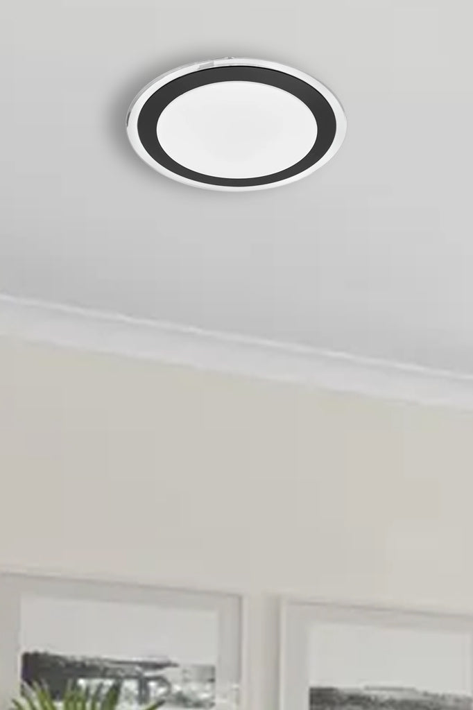 Hollis LED CCT Ceiling Light black on ceiling