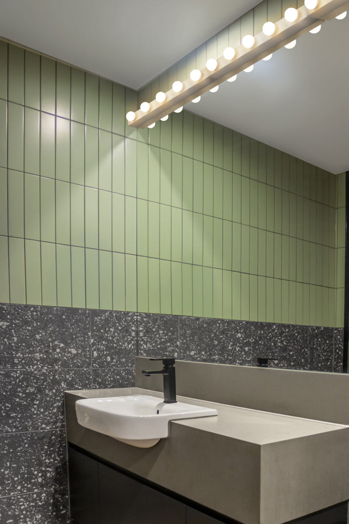 Insitu of W1110 in a green bathroom