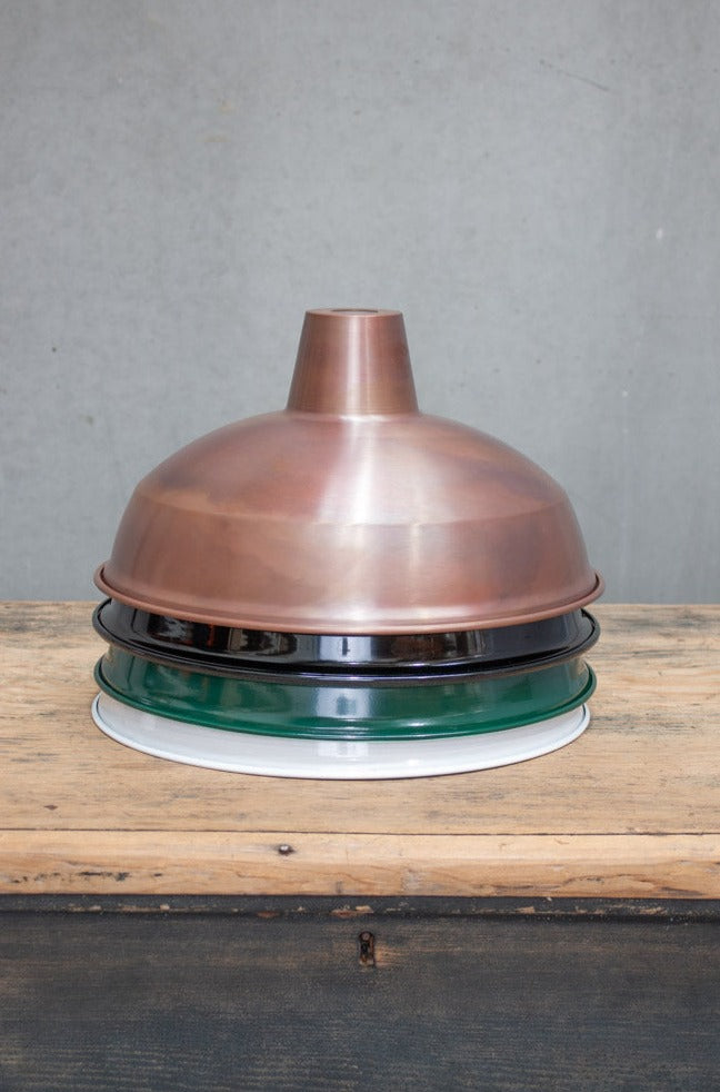 White (Steel Sconce) / Aged Solid Copper / Small