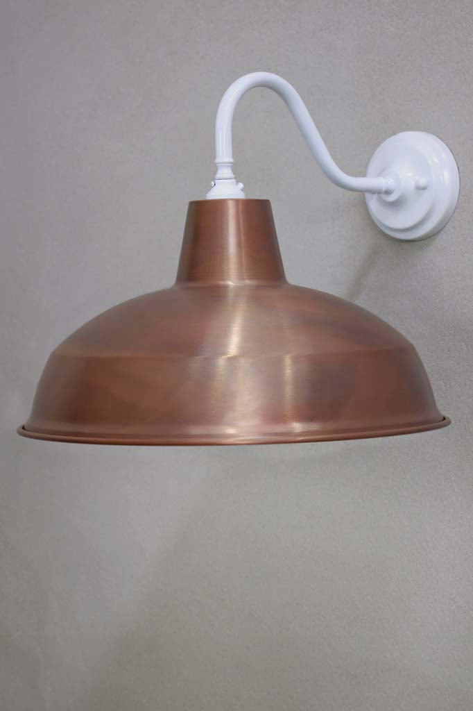 White (Steel Sconce) / Aged Solid Copper / Large