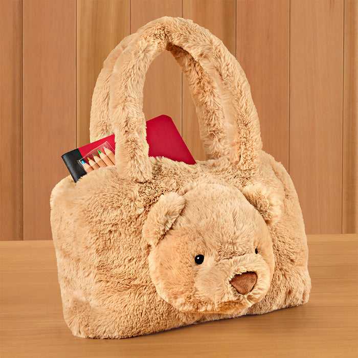 Jellycat Stuffed Animal Plush Tote Bag, Smudge Bear