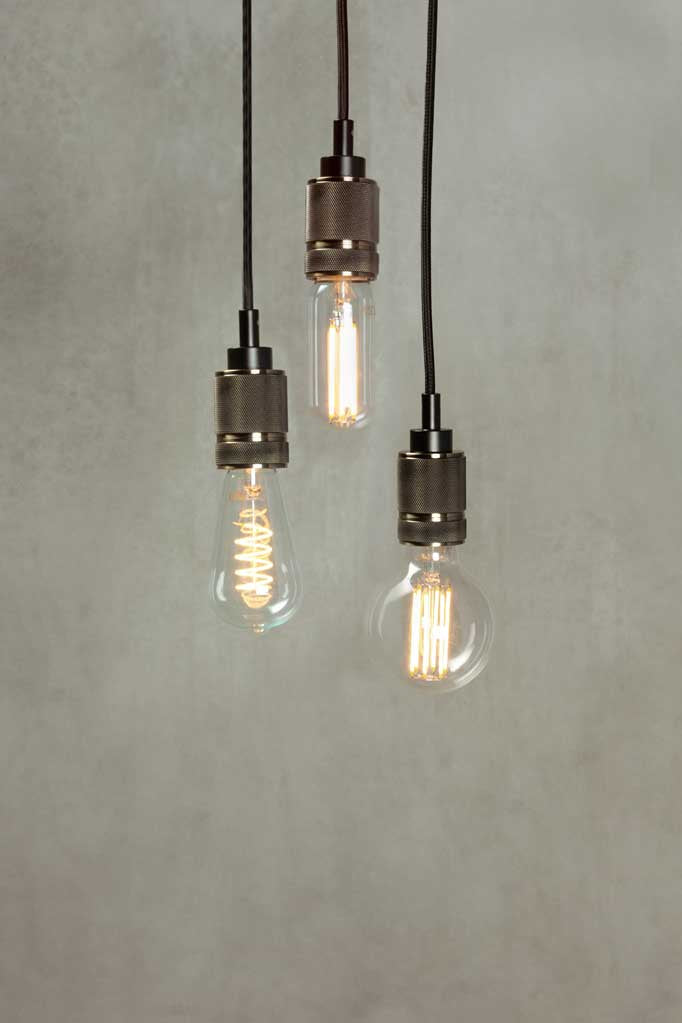 3 drop antique brass Knurled Metal Multi Drop Pendant