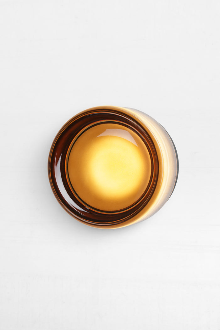 Circular amber glass shade