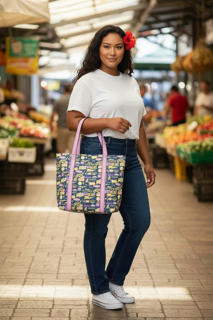 Lele Choke Logo Nylon Ripstop Tote and Pouch