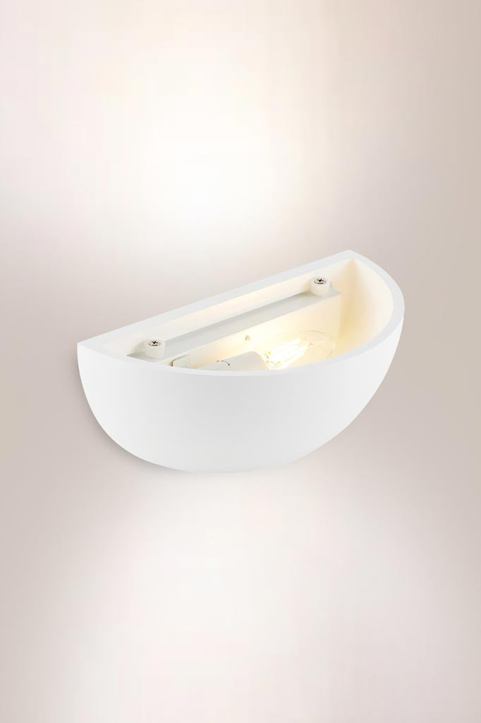 Top view of the Lonsdale plaster wall light.