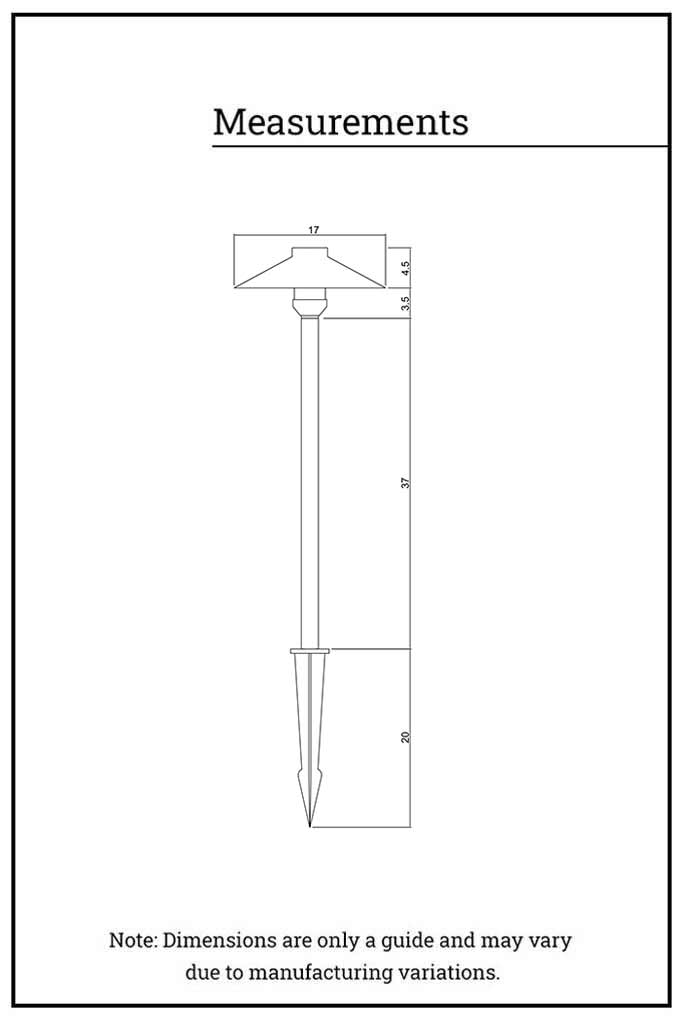 measurments of Hutton DIY Hooded Garden Spike