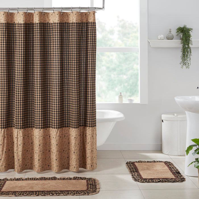 Maisie Ruffled Shower Curtain 72x72