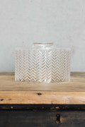 Chevron pattern creates a distinctie wavy effect