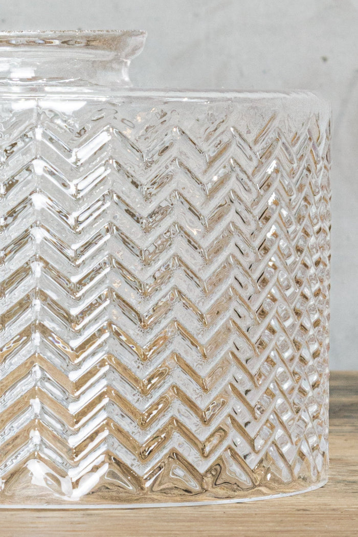 chevron pattern is a zig-zag, V-shaped design that creates a distinctive wavy effect