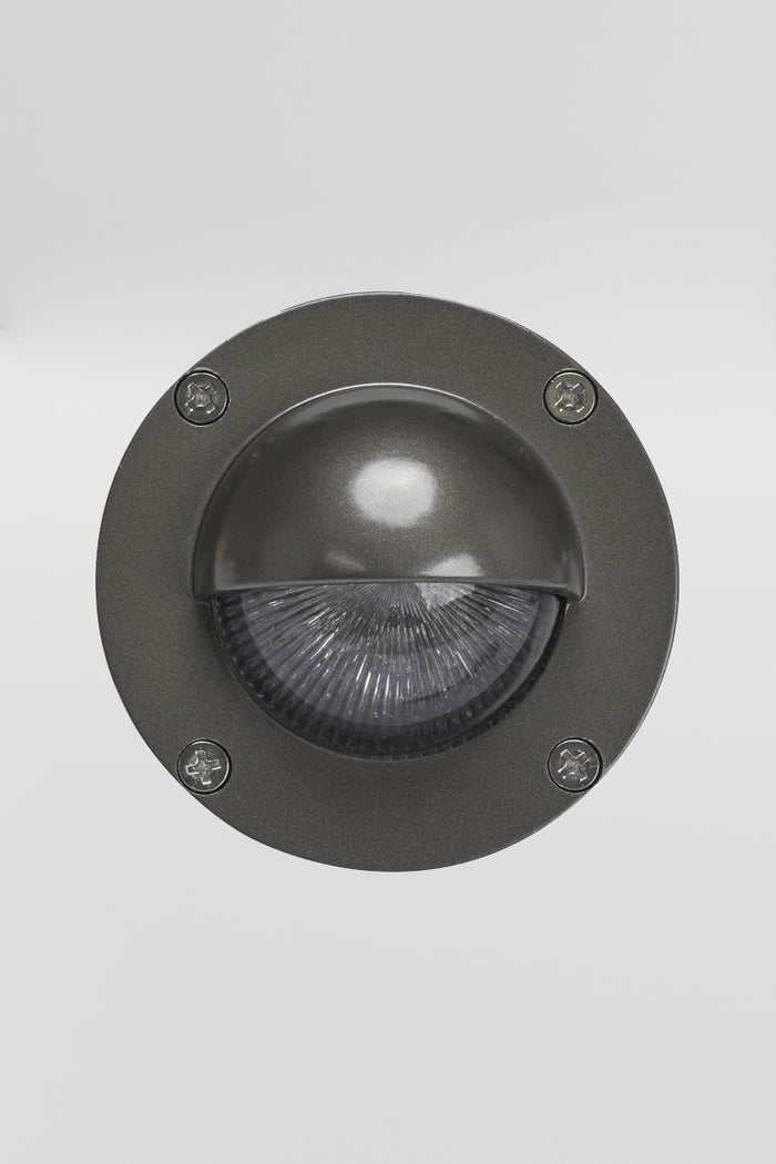 Charcoal finished eyelid step light, with LED light source