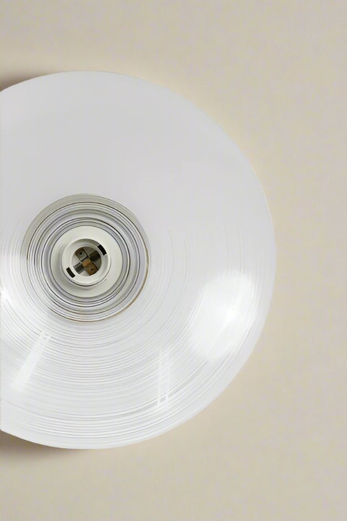 Underside of the small glass shade