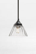 Mapleton Glass Pendant Light  in black