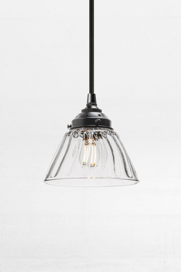 Mapleton Glass Pendant Light  in black