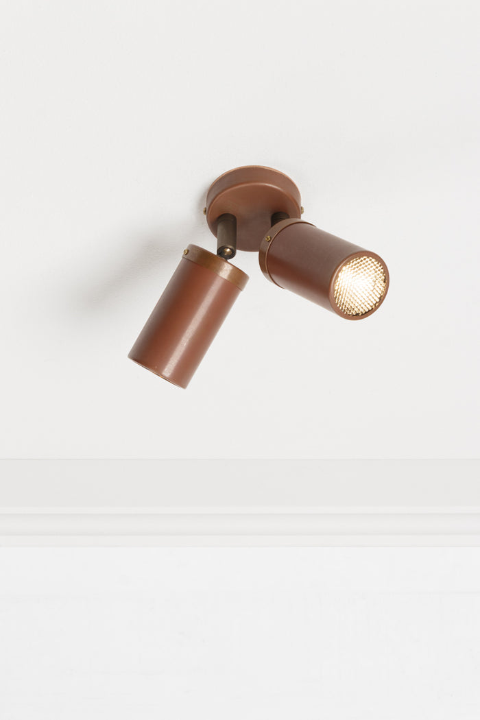 Aged Copper adjustable double spot light