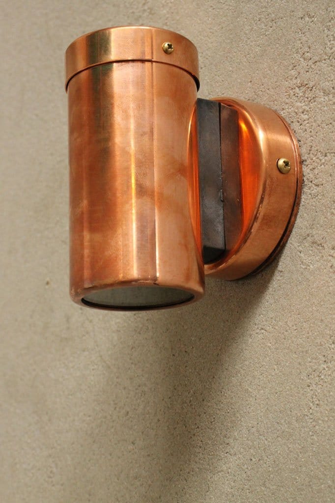 Copper outdoor lighting. spotlights for indoor and outdoor use. ip rated lighting