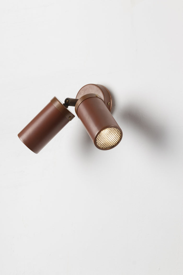 Aged Copper double spot wall light
