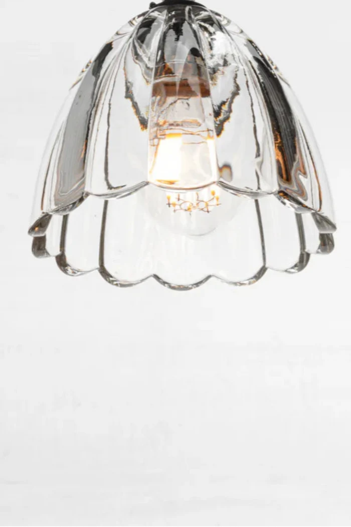 glass shade with scalloped edging