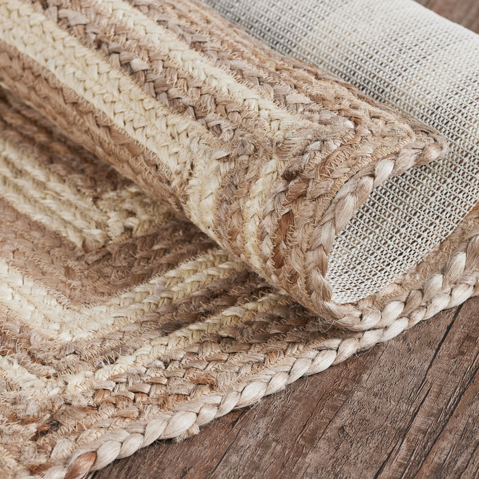 Natural & Creme Jute Rug Rect 20x30
