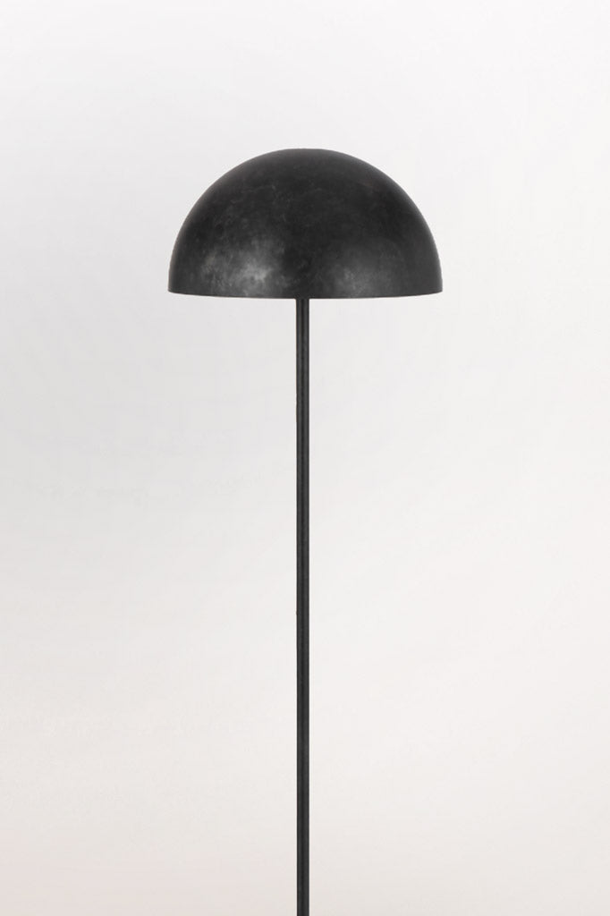 Closer up image of the Newman Floor lamp in black.