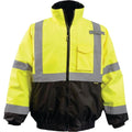 Occunomix LUX-350-JB-YL 2-In-1 Black Bottom Quilted Bomber Jacket, Yellow