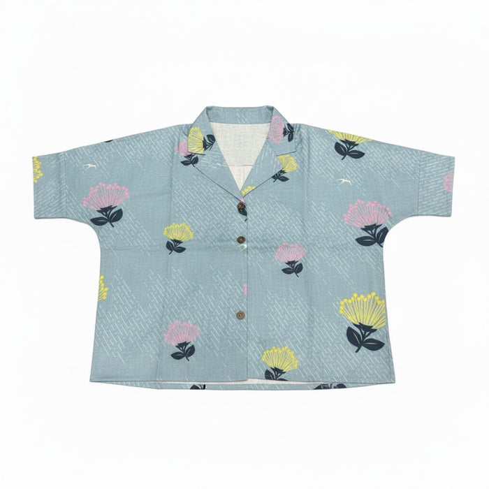 'Ohia Lehua Collection Linen Button Down Short Sleeve