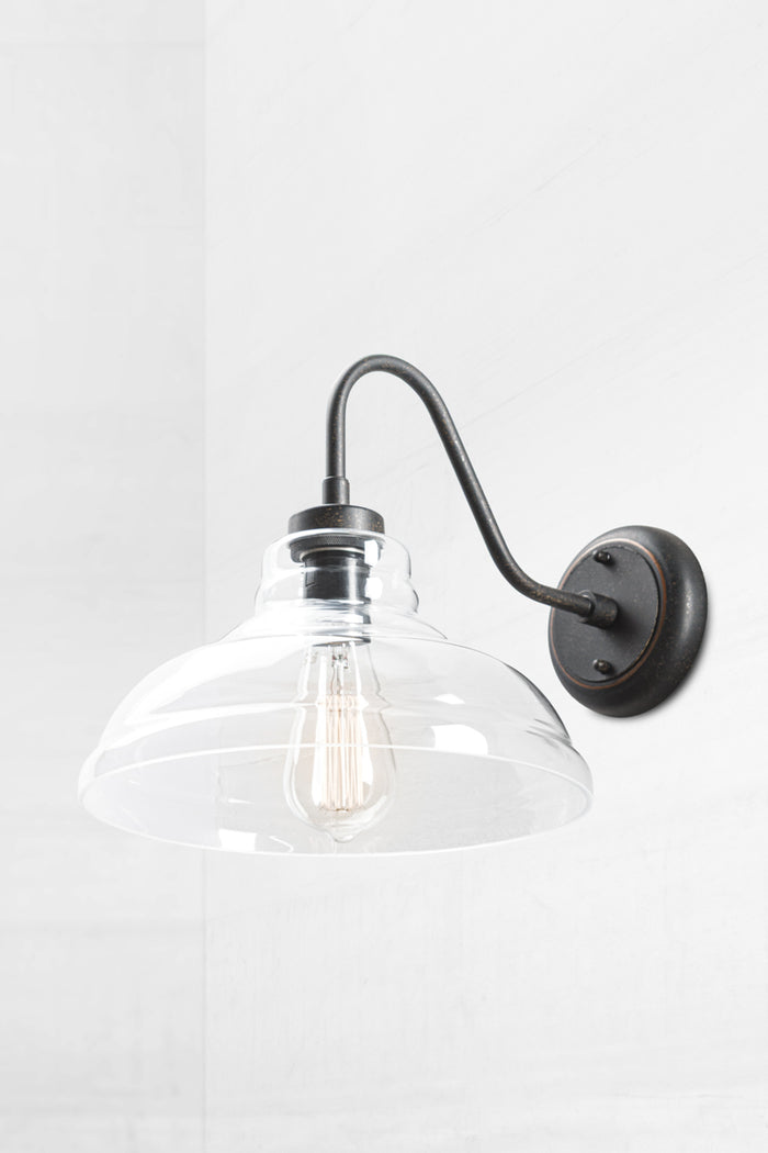 Gooseneck Exterior Wall Light in antique bronze