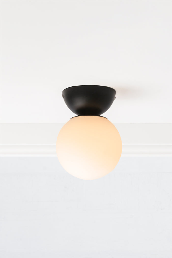 Oslo Glass Steel Ceiling Light