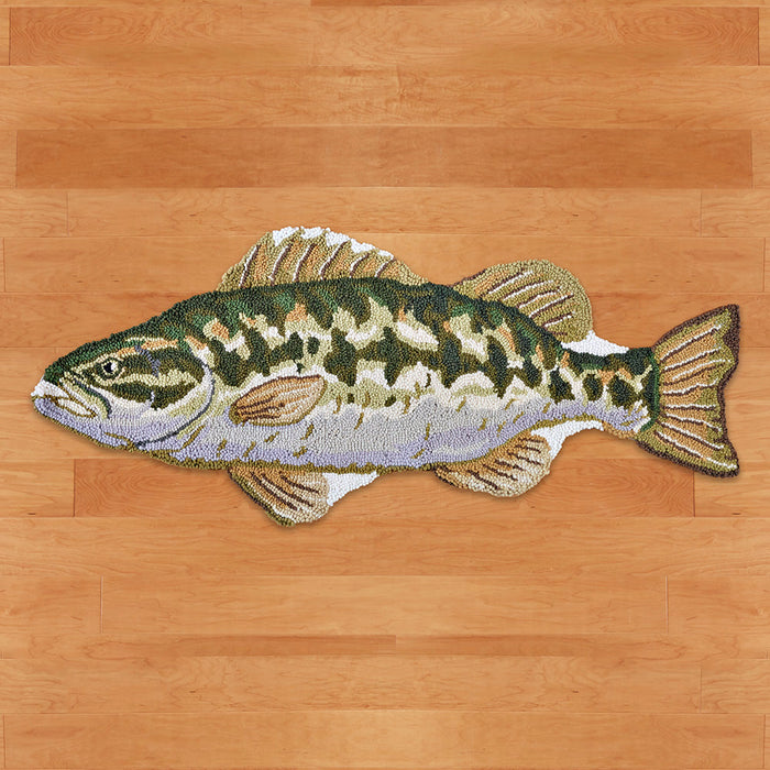 Peking Handicraft 36 x 15" Hooked Rug, Seabass