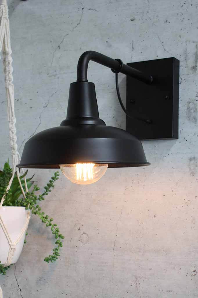 Black outdoor wall light front porch lighting