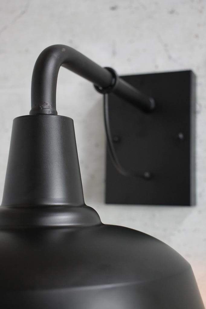 steel shade wall light metal wall scone arm