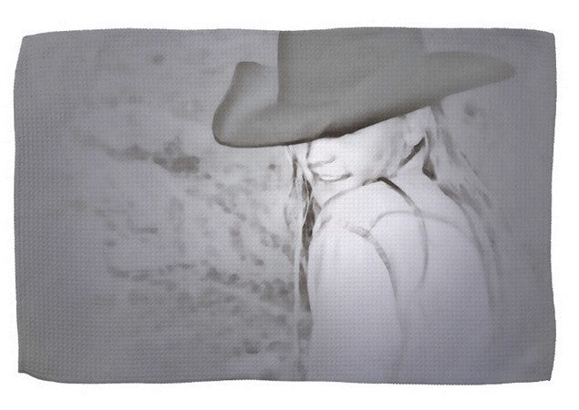 Rainy Day Cowgirl Kitchen Towel