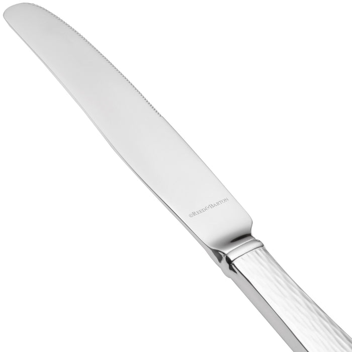 Reed & Barton RB127-5921 Silver Echo 9 1/2" 18/10 Stainless Steel Extra Heavy Weight Dinner Knife - 12/Pack