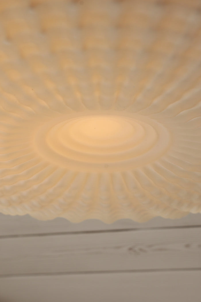 Regents Glass Ceiling Light geometric pattern detailing