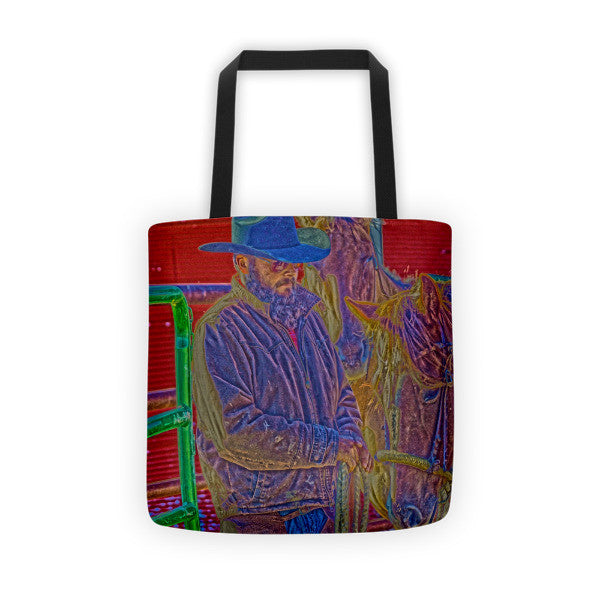 Retro Vintage Cowboy Tote bag