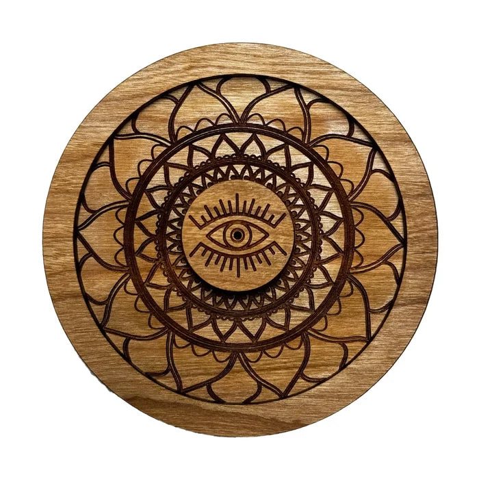 Round Engraved Incense Burner