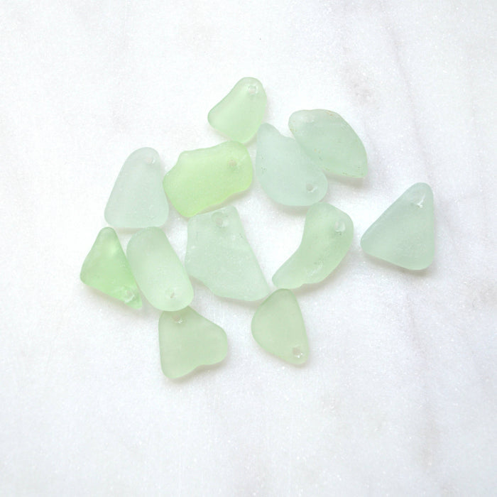 Sea Glass Shell Necklace in gold