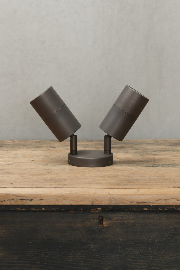 antique brass twinlight spotlight