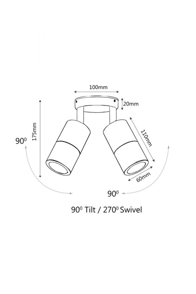 Solid brass spotlight measurements
