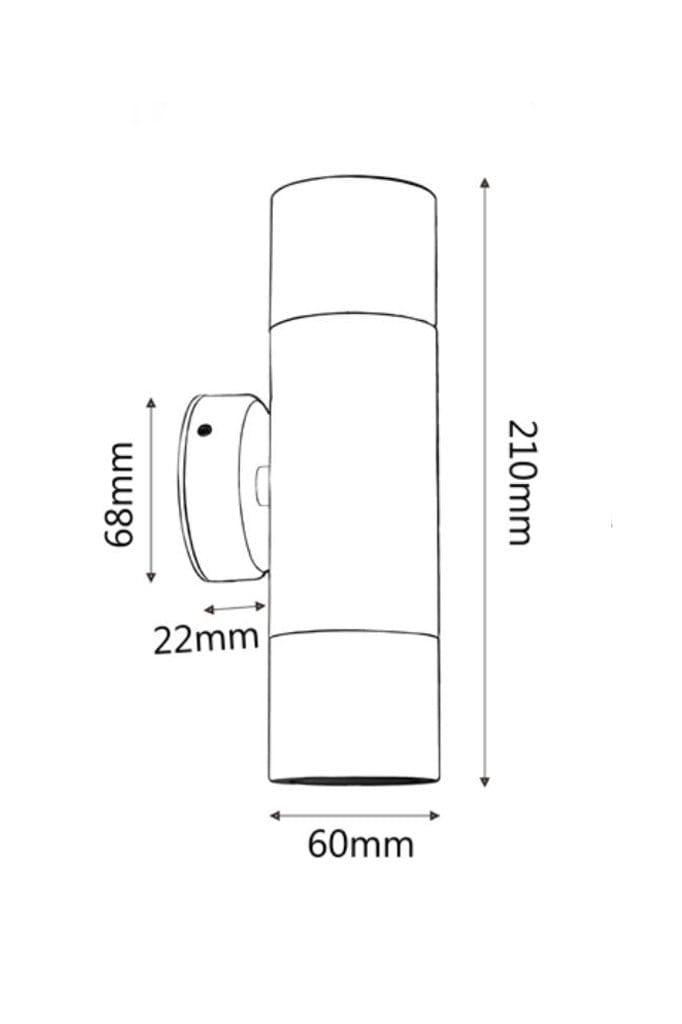 Product measurements for exterior LED spotlight